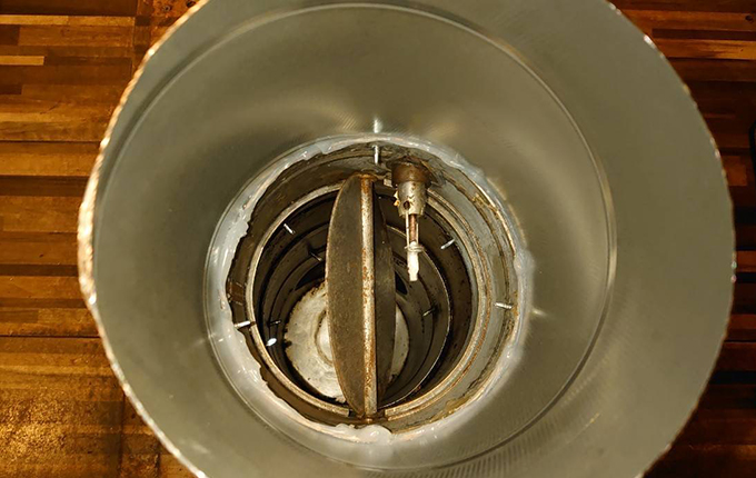 接続チューブ清掃後